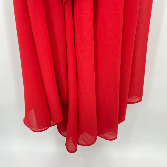 NBD | NWT Christian Gown in Red Asymmetrical Corset Maxi Dress S - Picture 10 of 16